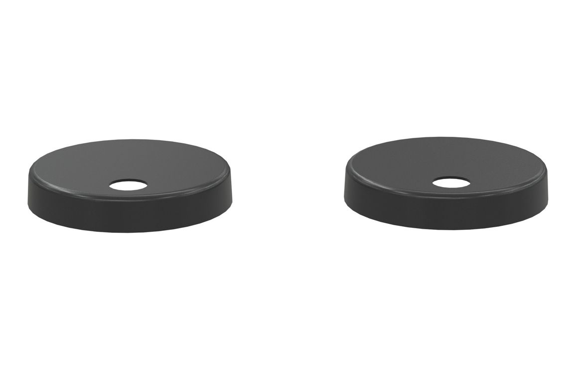 Toilet Seat Cover Caps - Matt Black