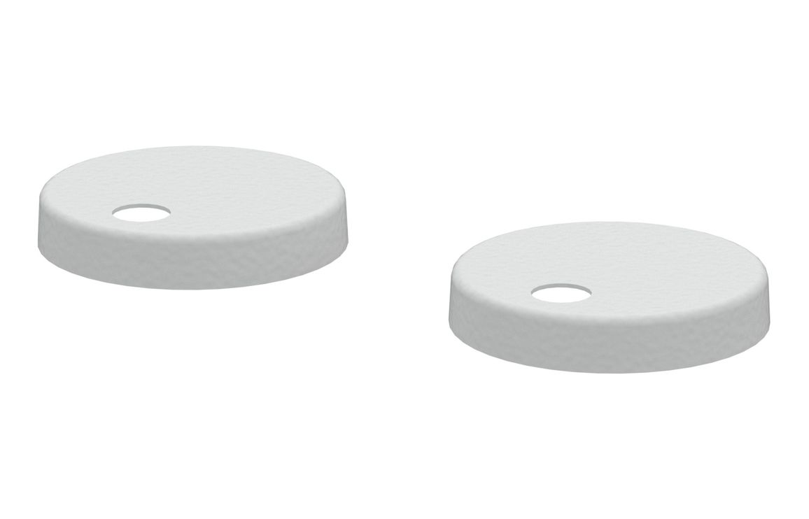 Sherbourne Toilet Seat Cover Caps - White