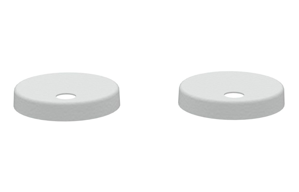 Sherbourne Toilet Seat Cover Caps - White