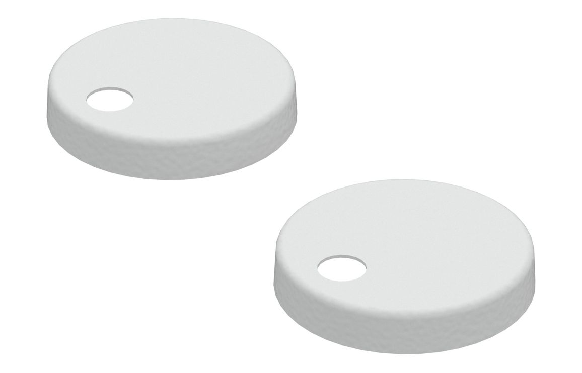 Sherbourne Toilet Seat Cover Caps - White