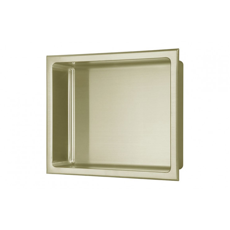 305x360mm Bathroom Niche - Brushed Brass 305x360mm Bathroom Niche - Brushed Brass