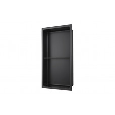 610x305mm Bathroom Niche - Matt Black