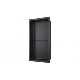 610x305mm Bathroom Niche - Matt Black