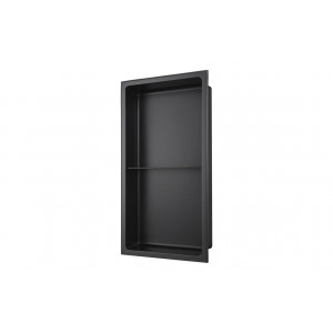 610x305mm Bathroom Niche - Matt Black