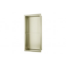 610x305mm Bathroom Niche - Brushed Brass