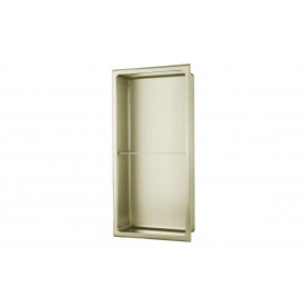 610x305mm Bathroom Niche - Brushed Brass