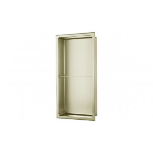 610x305mm Bathroom Niche - Brushed Brass