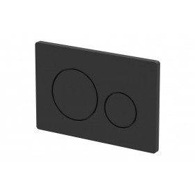 Round Push Button Flushplate - Black