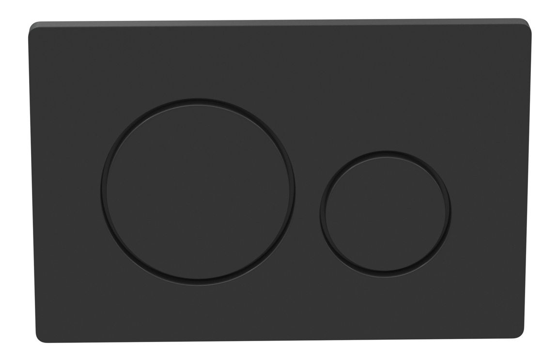 Round Push Button Flushplate - Black