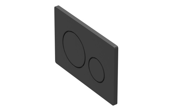 Round Push Button Flushplate - Black