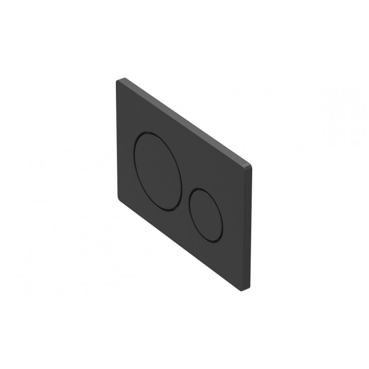 Round Push Button Flushplate - Black