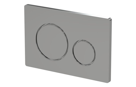 Round Push Button Flushplate - Chrome