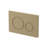 Round Push Button Flushplate - Brushed Brass