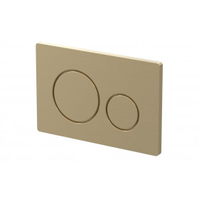 Round Push Button Flushplate - Brushed Brass