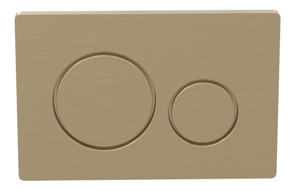 Round Push Button Flushplate - Brushed Brass