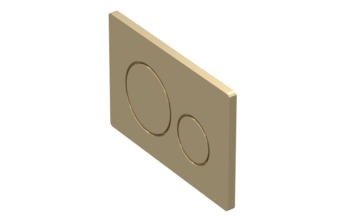 Round Push Button Flushplate - Brushed Brass