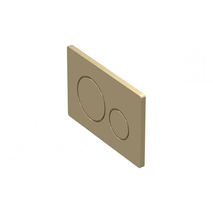 Round Push Button Flushplate - Brushed Brass