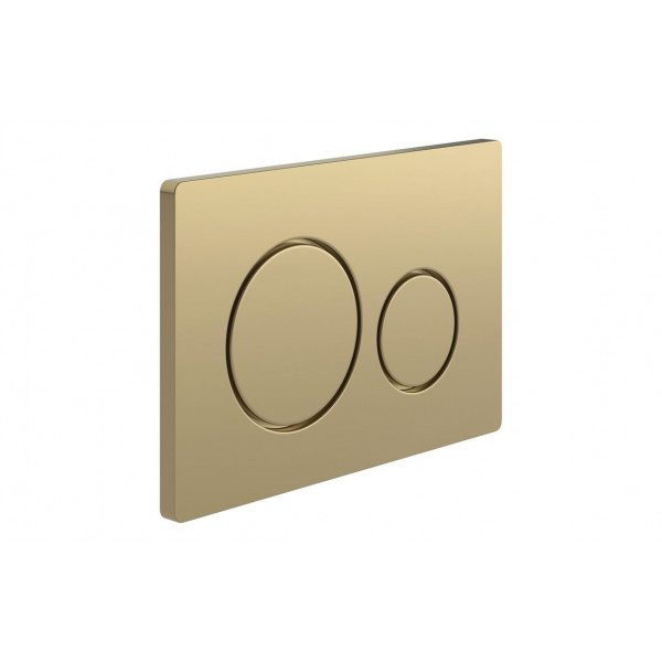 Round Push Button Flushplate - Brushed Bronze
