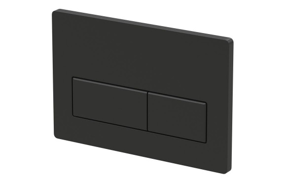 Rectangle Push Button Flushplate - Black