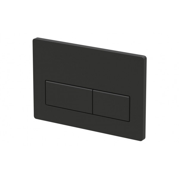 Rectangle Push Button Flushplate - Black