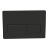 Rectangle Push Button Flushplate - Black