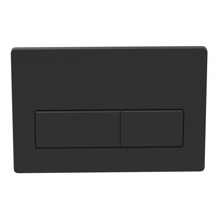 Rectangle Push Button Flushplate - Black