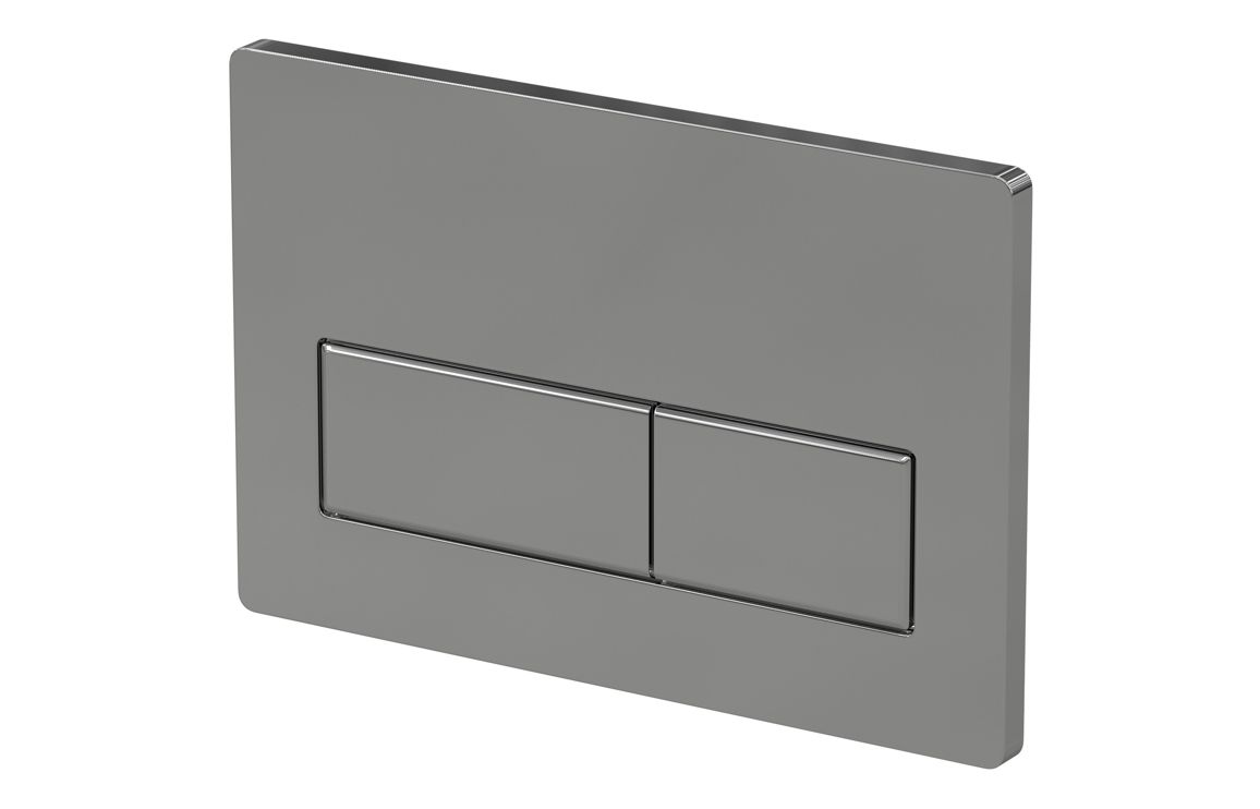 Rectangle Push Button Flushplate - Chrome
