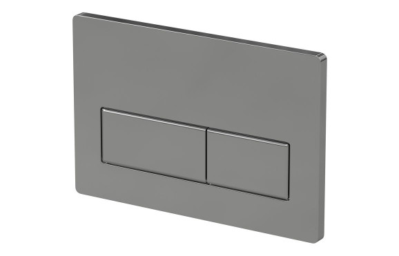 Rectangle Push Button Flushplate - Chrome