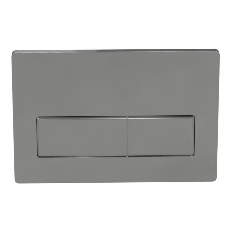 Rectangle Push Button Flushplate - Chrome