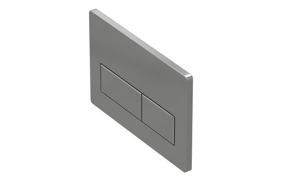 Rectangle Push Button Flushplate - Chrome