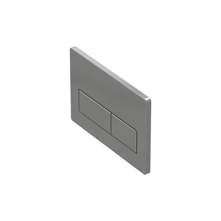 Rectangle Push Button Flushplate - Chrome