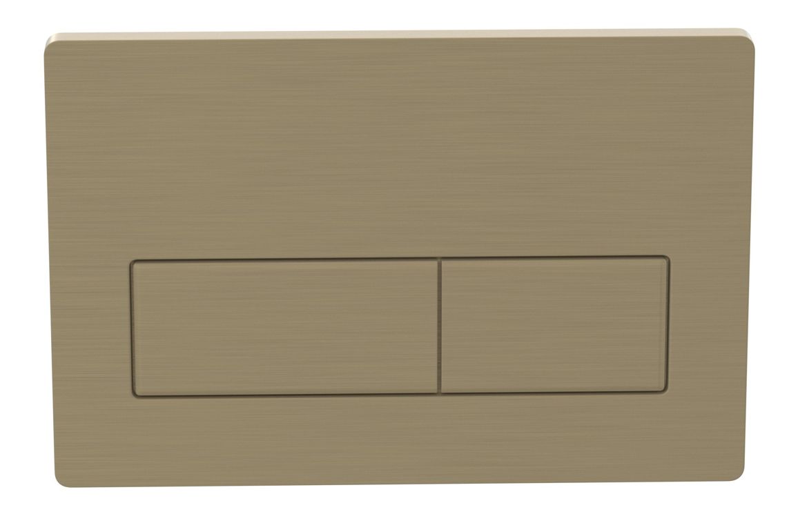 Rectangle Push Button Flushplate - Brushed Brass