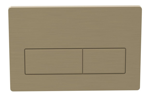 Rectangle Push Button Flushplate - Brushed Brass