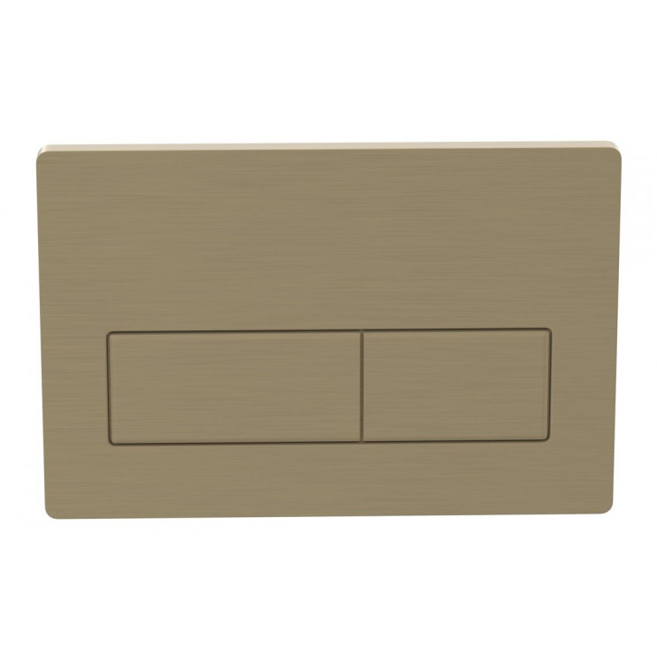 Rectangle Push Button Flushplate - Brushed Brass