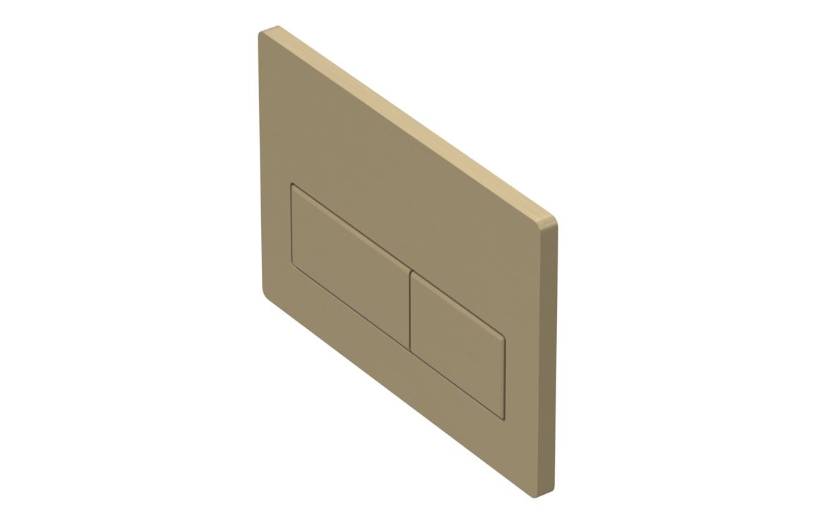 Rectangle Push Button Flushplate - Brushed Brass