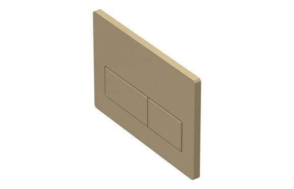 Rectangle Push Button Flushplate - Brushed Brass