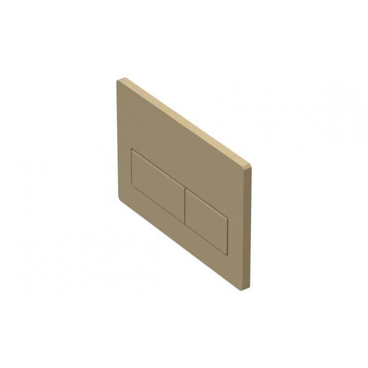 Rectangle Push Button Flushplate - Brushed Brass