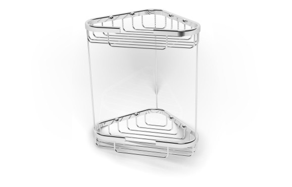 Nina 2-Tier Storage Basket - Chrome Nina 2-Tier Storage Basket - Chrome