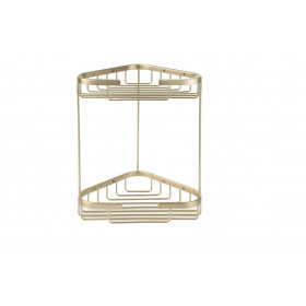 Nina 2-Tier Storage Basket - Brushed Brass