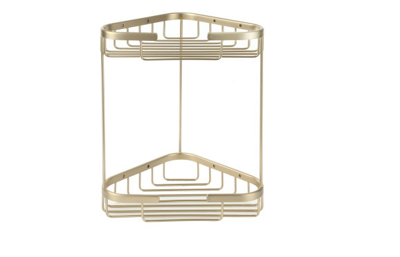Nina 2-Tier Storage Basket - Brushed Brass Nina 2-Tier Storage Basket - Brushed Brass