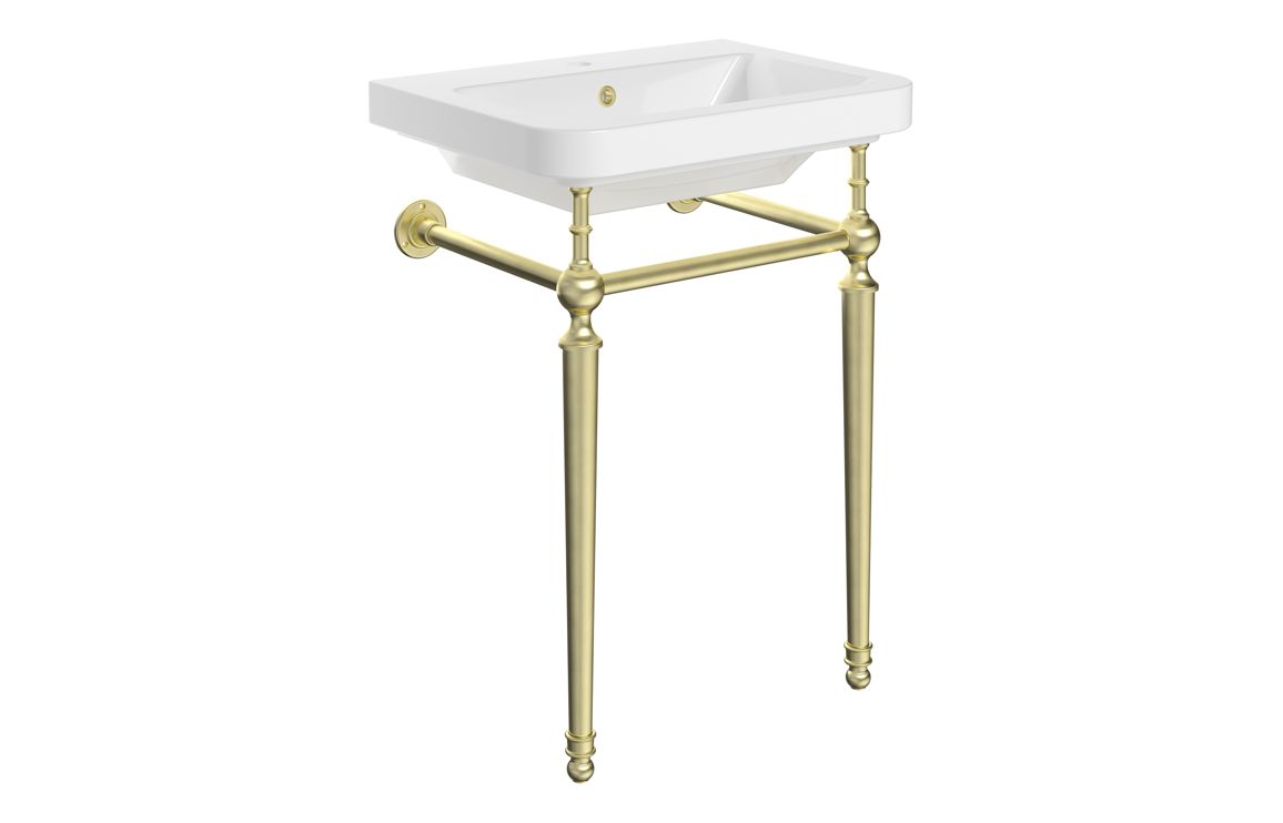 Celine 610mm 1TH Console Basin - Brushed Brass