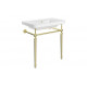 Celine 810mm 1TH Console Basin - Brushed Brass