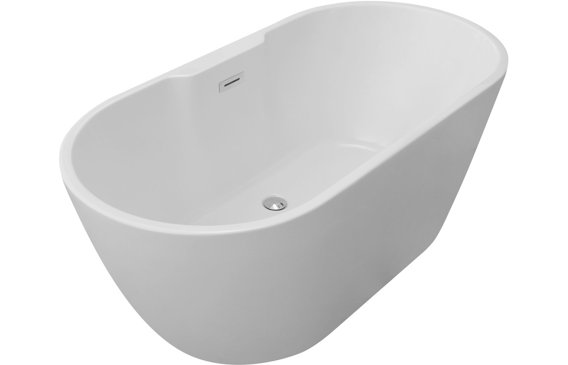 Harlesden Freestanding 1655x745x580mm 0TH Bath - Gloss White