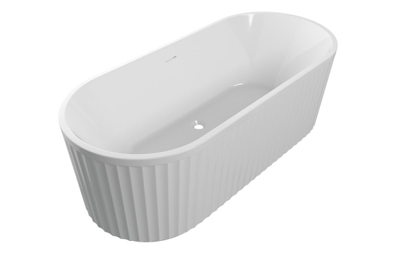 Striata Fluted Freestanding 1700x750x570mm 0TH Bath Striata Fluted Freestanding 1700x750x570mm 0TH Bath