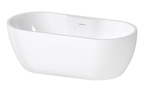 Freestanding 1650x745x580mm 0TH Bath - Gloss White Freestanding 1650x745x580mm 0TH Bath - Gloss White