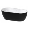 //2Go Freestanding 1650x745x580mm 0TH Bath - Gloss Black