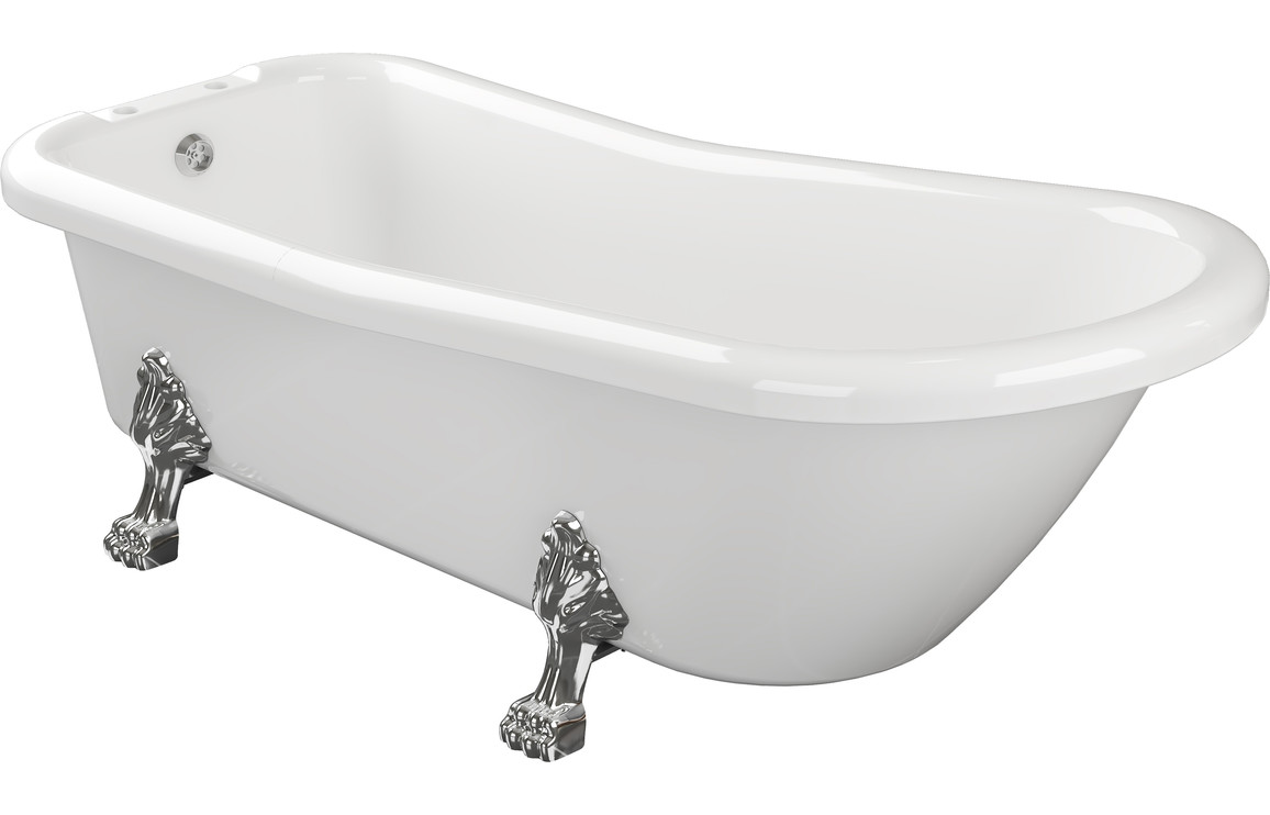 Bayswater Freestanding 1530x670x760mm 2TH Bath w/Feet Bayswater Freestanding 1530x670x760mm 2TH Bath w/Feet