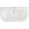 Finchley Freestanding Back To Wall 1700x800x600mm 2TH Bath w/Feet - White