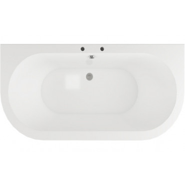 Finchley Freestanding Back To Wall 1700x800x600mm 2TH Bath w/Feet - White