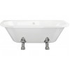 Finchley Freestanding Back To Wall 1700x800x600mm 2TH Bath w/Feet - White